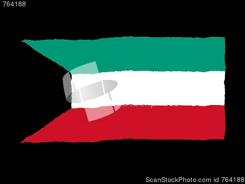 Image of Handdrawn flag of Kuwait