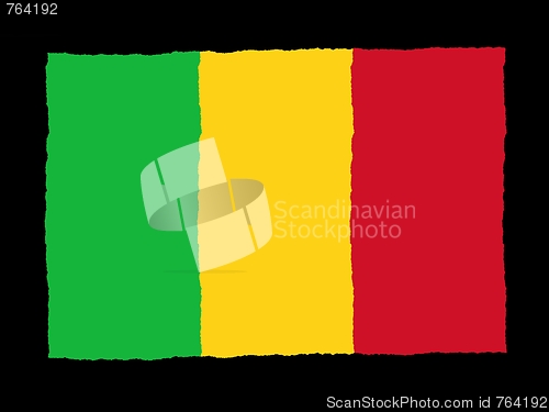 Image of Handdrawn flag of Mali