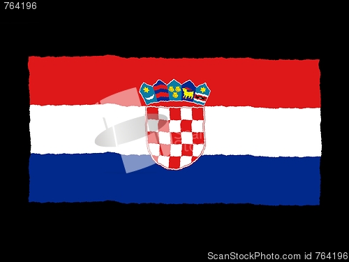 Image of Handdrawn flag of Croatia