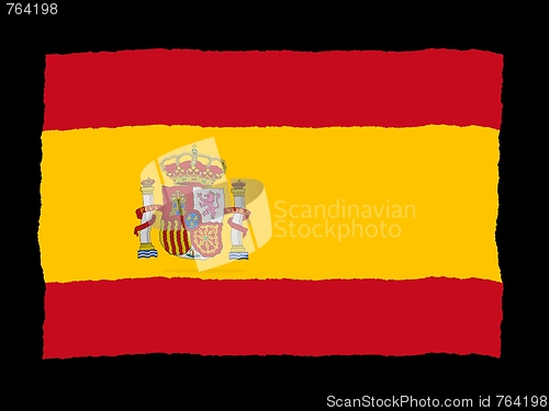 Image of Handdrawn flag of Spain