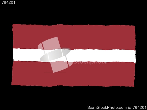 Image of Handdrawn flag of Latvia