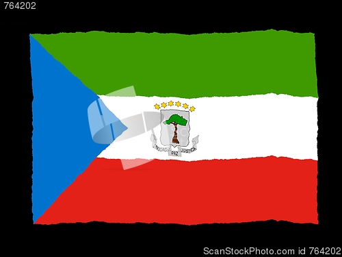 Image of Handdrawn flag of Equatorial Guinea