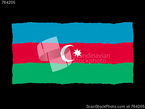 Image of Handdrawn flag of Azerbaijan