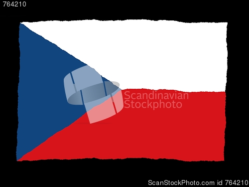 Image of Handdrawn flag of Czech Republic