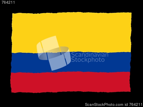 Image of Handdrawn flag of Colombia