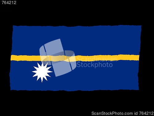 Image of Handdrawn flag of Nauru