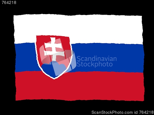 Image of Handdrawn flag of Slovakia