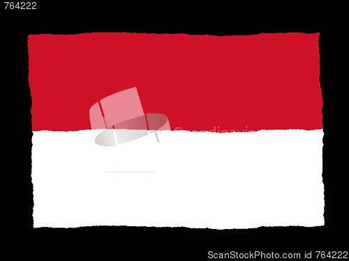 Image of Handdrawn flag of Indonesia