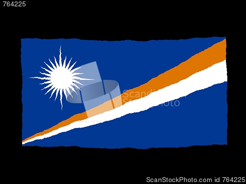 Image of Handdrawn flag of Marshall Islands