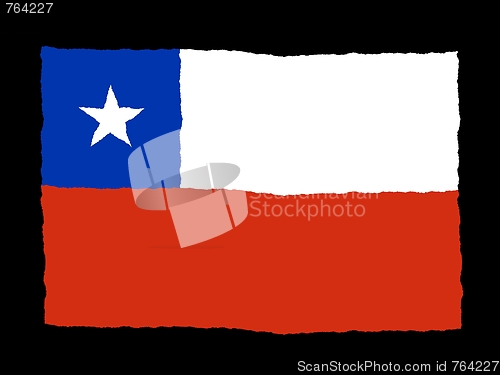 Image of Handdrawn flag of Chile