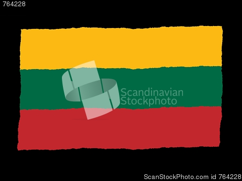 Image of Handdrawn flag of Lithuania