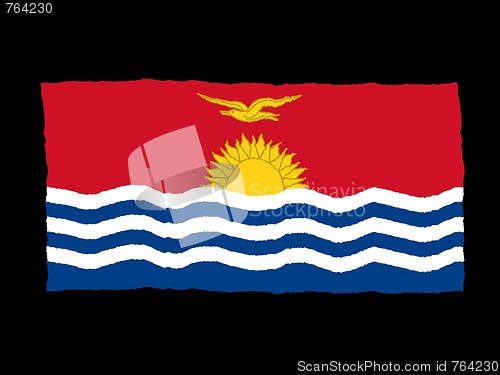 Image of Handdrawn flag of Kiribati