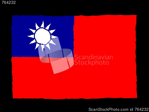 Image of Handdrawn flag of China