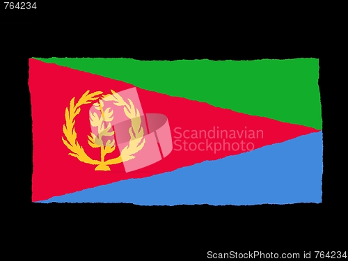 Image of Handdrawn flag of Eritrea