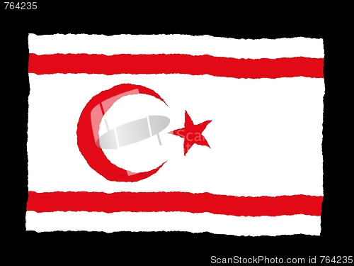 Image of Handdrawn flag of Turkish Republic Northern Cyprus