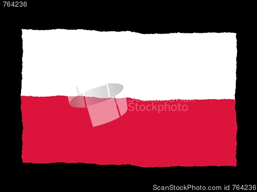 Image of Handdrawn flag of Poland