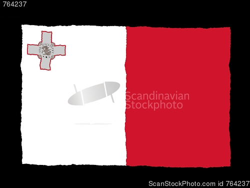 Image of Handdrawn flag of Malta