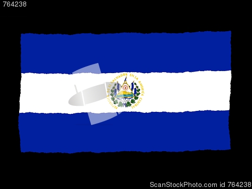 Image of Handdrawn flag of El Salvador