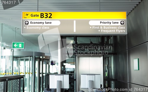 Image of Airport departure gate
