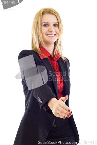 Image of Business woman handshake