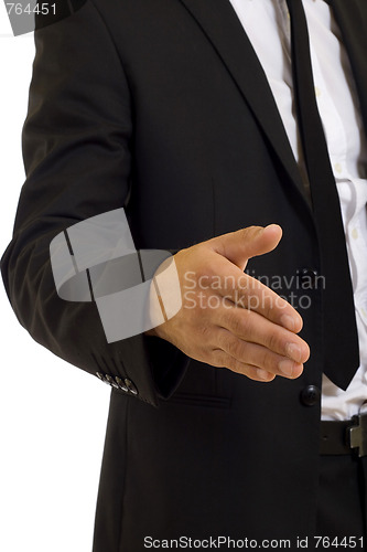 Image of Businessman handshake close up