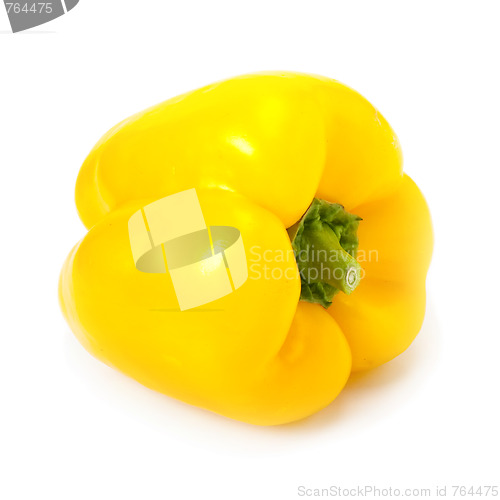 Image of  fresh yellow pepper isolated on white