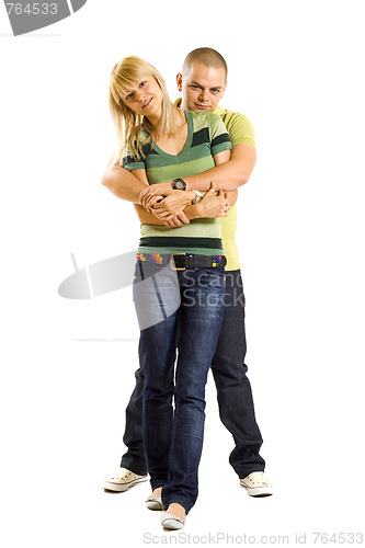 Image of Young couple isolated on white background