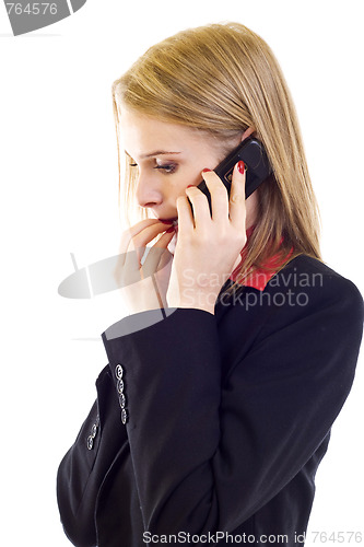 Image of  businesswoman worries about bad business