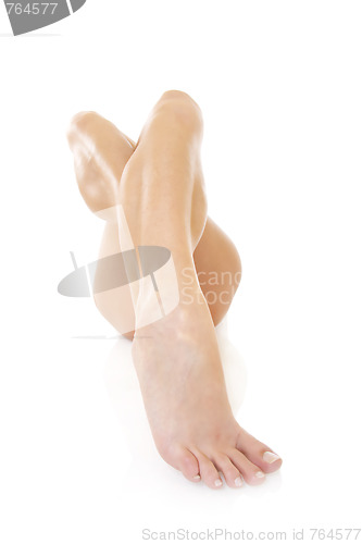 Image of Long pretty woman leg