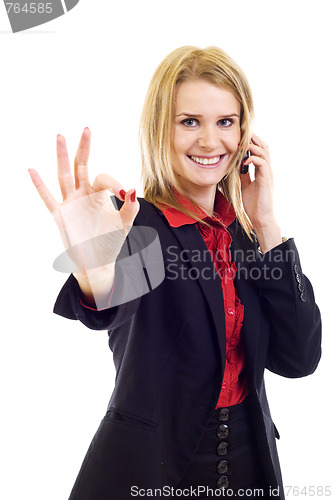 Image of businesswoman on the phone