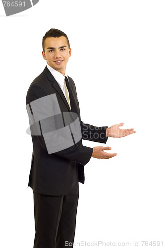 Image of businessman presenting