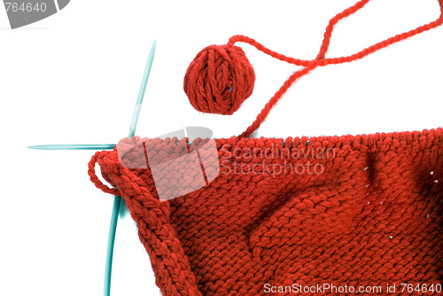 Image of Knitting Needles and Ball