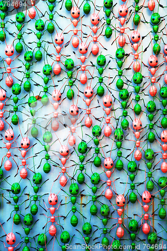 Image of Background pattern with metal ants.