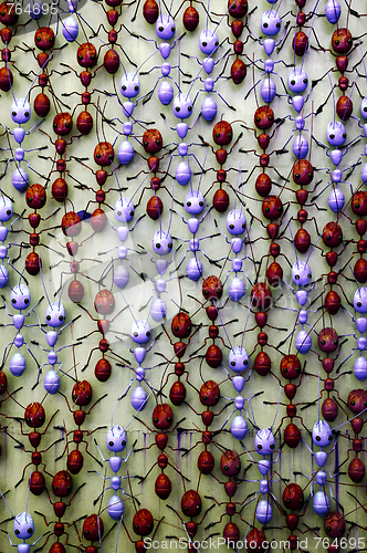 Image of Background pattern with metal ants.