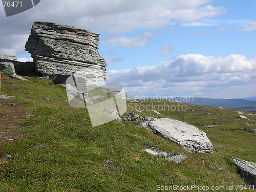 Image of Stone on hill side