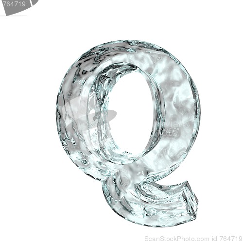 Image of frozen letter q