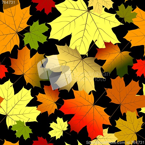 Image of Floral seamless autumn pattern 