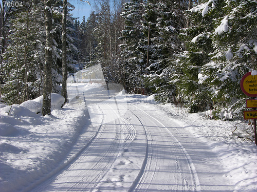 Image of Snowy ploughed way