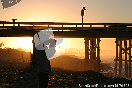 Image of Photographer At Sunset