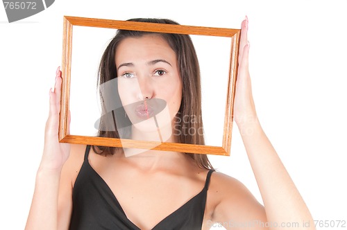Image of Woman with frame