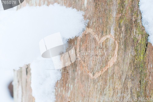 Image of Heart and snow