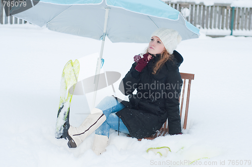 Image of Girl with fins