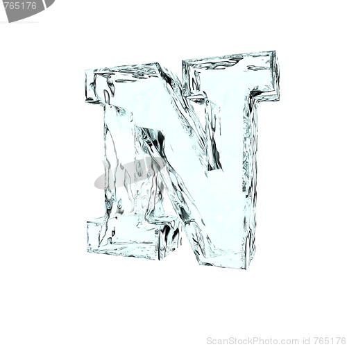 Image of frozen letter n