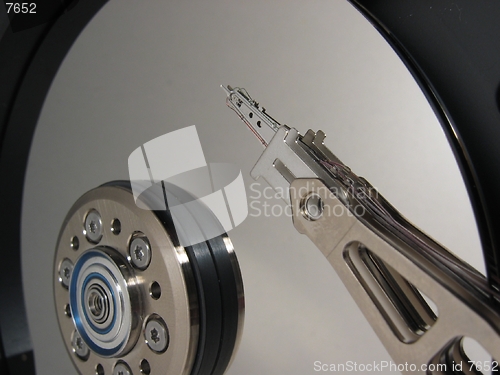 Image of Closeup inside harddisk