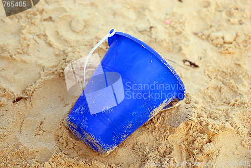 Image of Bucket in Sand