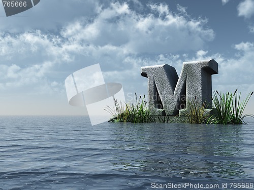 Image of letter m monument