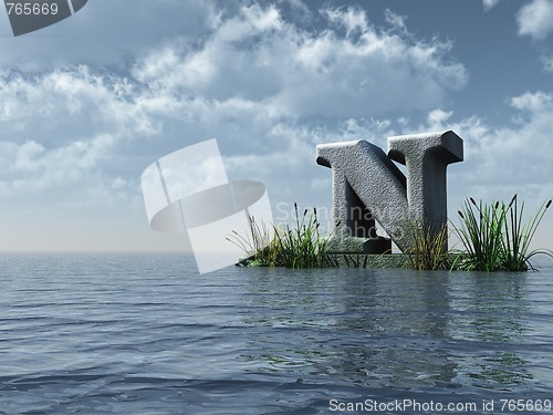 Image of letter n monument