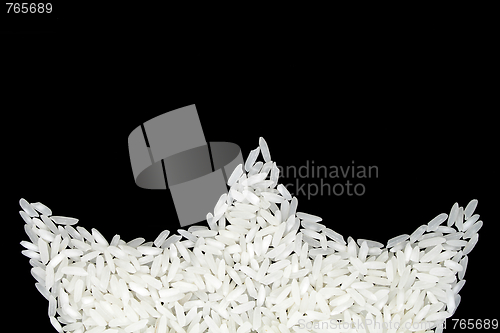 Image of Rice on black background