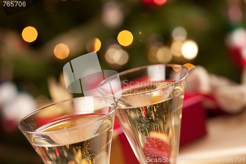 Image of Sparkling Champagne Flutes and Gifts