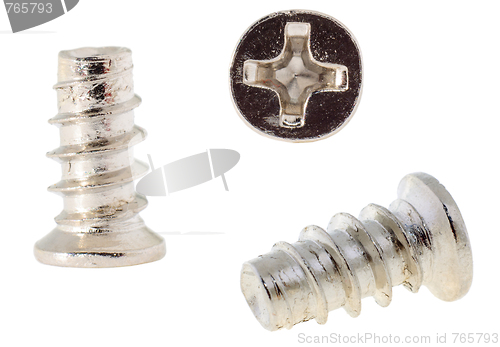 Image of white zinc screw